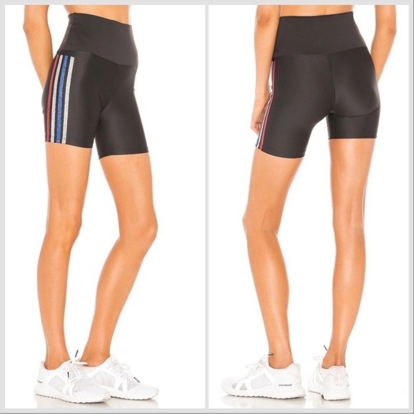 Beach Riot Glitter Size Stripe Bike Shorts Sz M - Picture 15 of 15